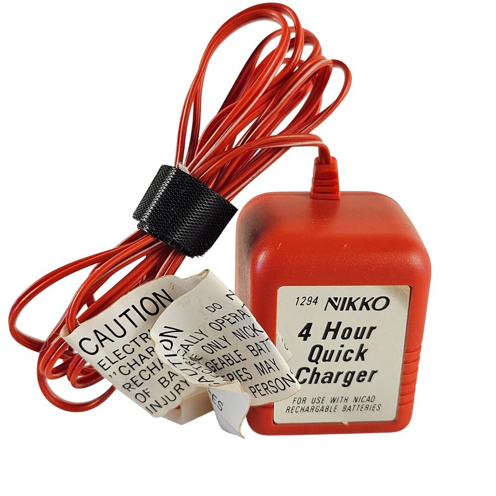 Vintage Nikko 1294 4 Hour Quick Charger Red NiCad RC Battery Charger Untested